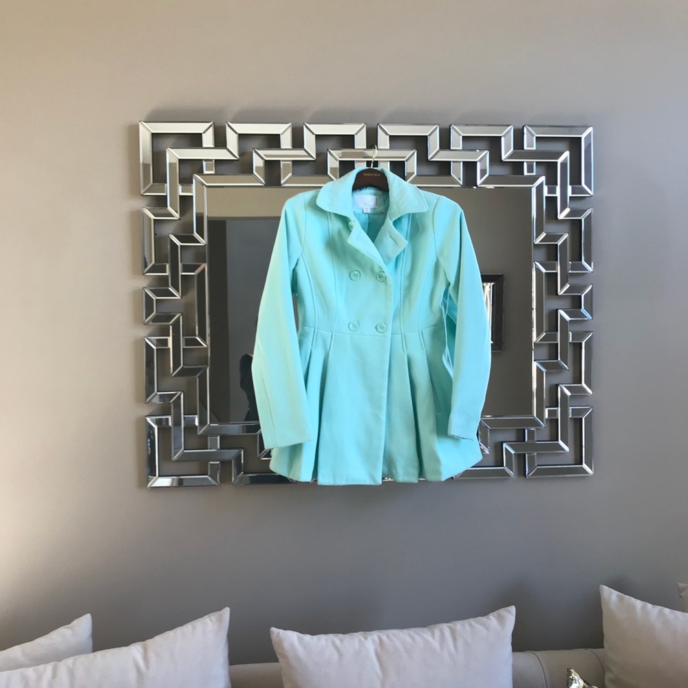 Xhilaration Aqua Double-Breasted Pea Coat
